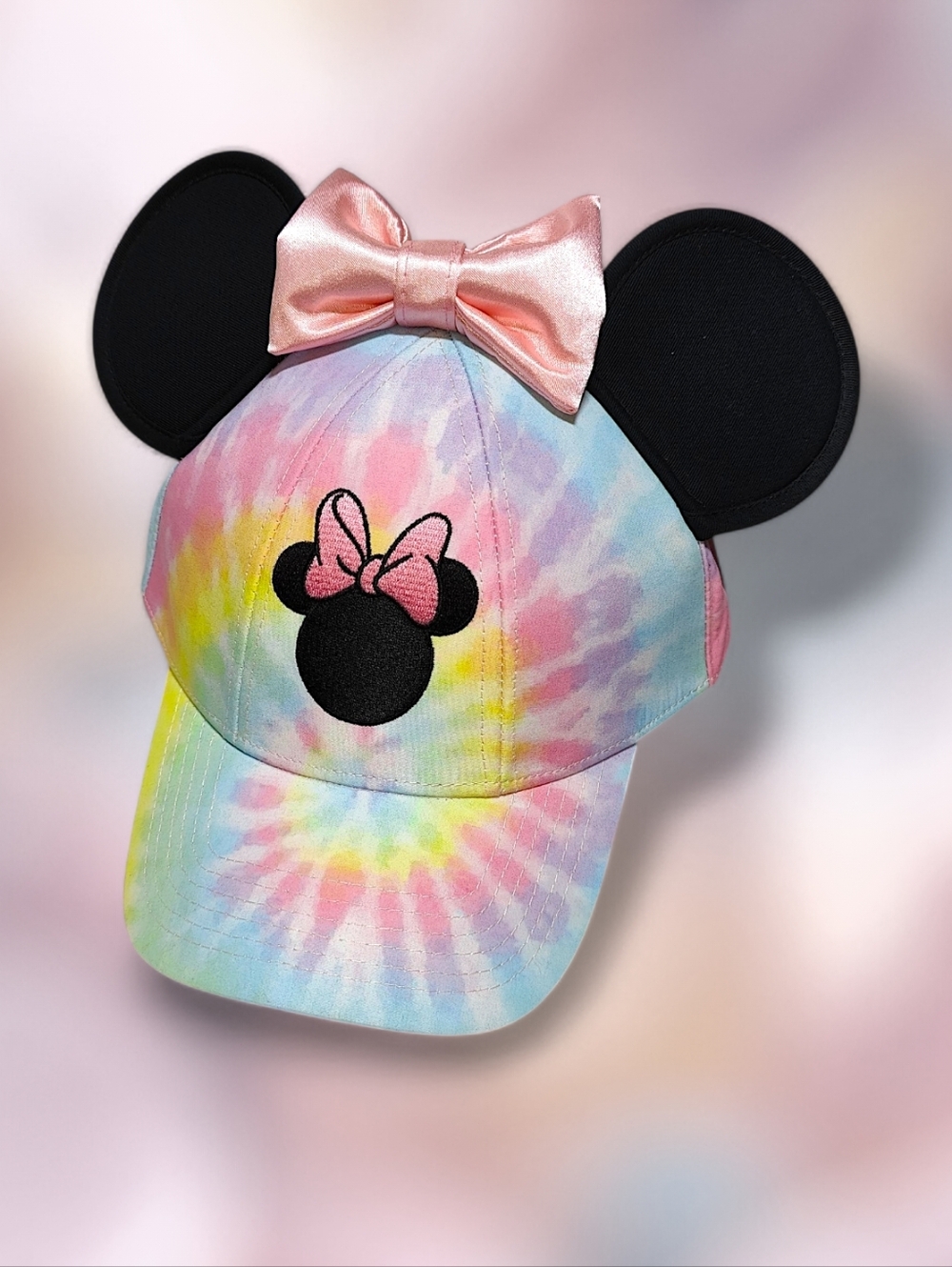 DISNEY Adult Tie-dye Minnie Mouse Ears Ball Cap